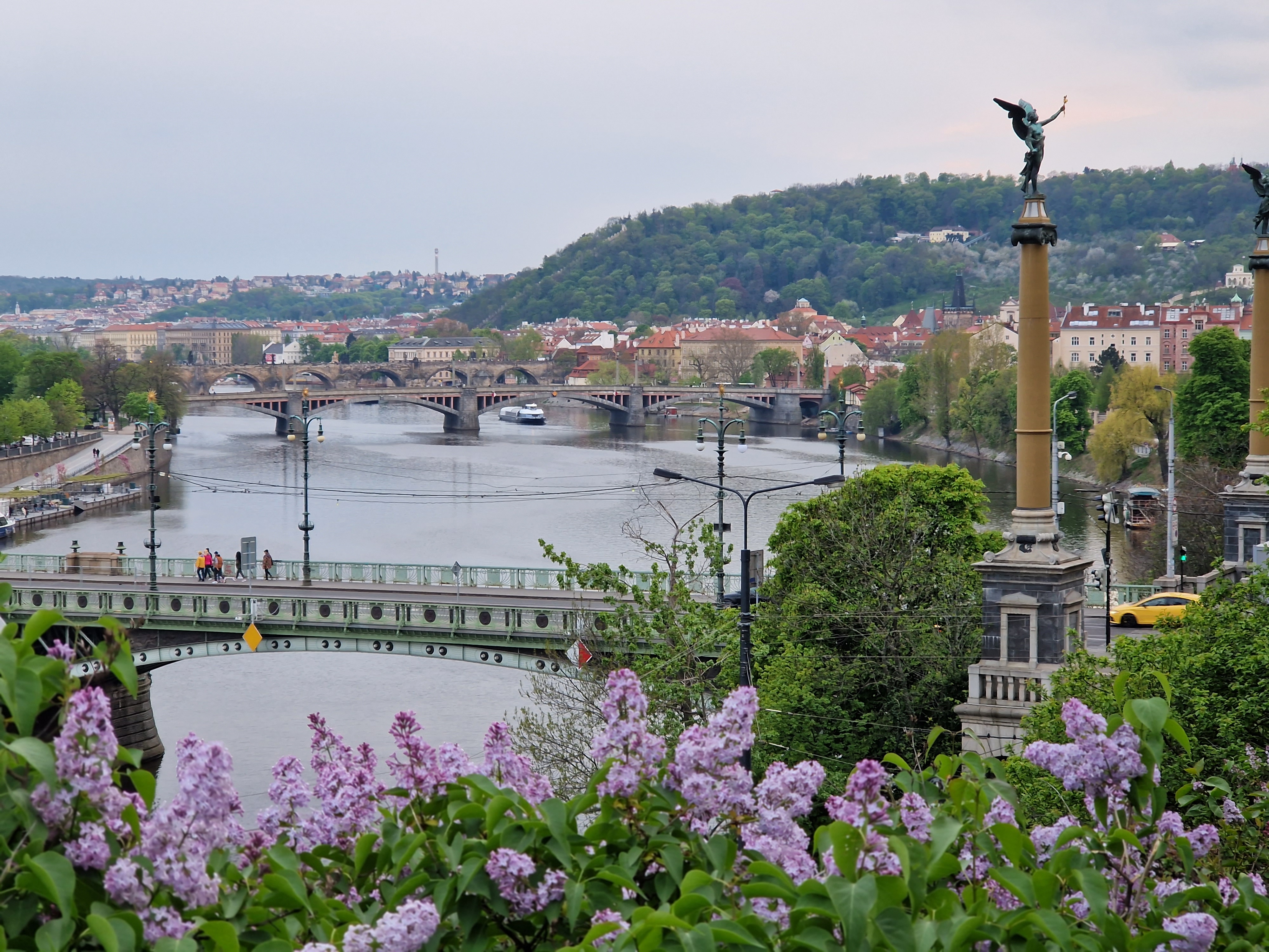 Sunset over Prague from Letná